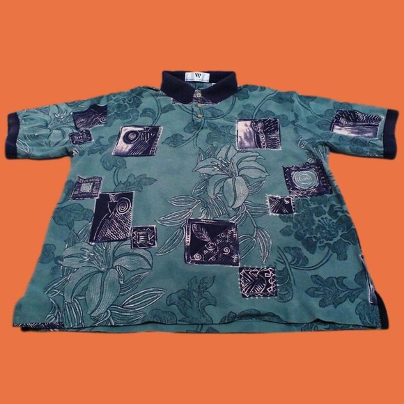 Thomas Wilson Men's Shirt Collar Polo Pullover S/S Cotton 3" Slits Size XL B&T - Picture 1 of 16